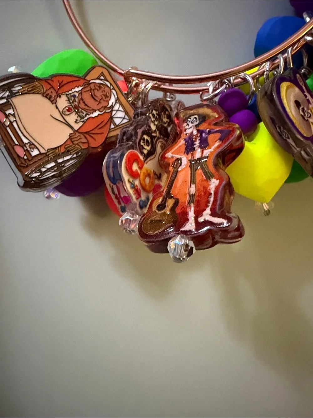 Colorful Coco Charms Bangle Bracelet - Multicolor Women’s Accessory